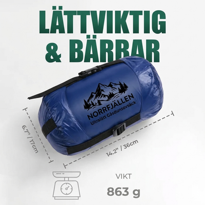 Ultra-lightweight goose down sleeping bag