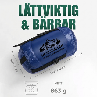 Ultralätt sovsäck med gåsdun