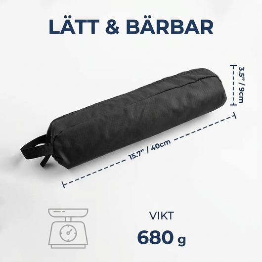 Fällbart campingbord med mugghållare