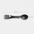 Måttbild: multiskeden är 18 cm lång och 3,5 cm bred över skeden